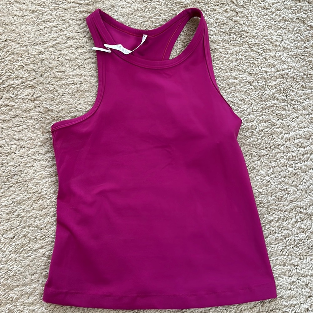 Align high neck, waist length tank